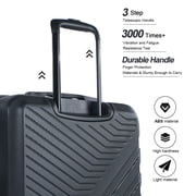Travelhouse 3 Piece Hardshell Luggage Set Hardside Lightweight Suitcase with TSA Lock Spinner Wheels 20in24in28in.(Black)