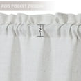 thumbnail image 6 of Linen Textured Short Curtain, Rustic Rod Pocket Tier Curtain Valance, 6 of 9