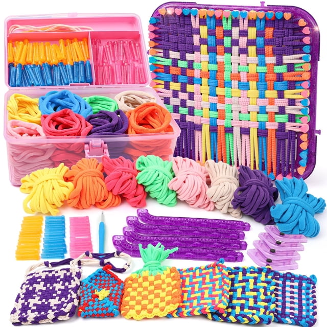 Kit de telar DDAI para niños y adultos con trabillas para manualidades