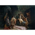 thumbnail image 3 of Alejandro Ferrant Y Fischermans 14x11 Black Modern Framed Museum Art Print Titled - S. Sebastiano Recovered from the Maximum Cloaca (1877), 3 of 5