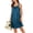 Deep Blue, variant on Silky Satin Nightgown for Women Sleeveless Sleepwear Tank Night Shirts Pleated Sleepshirt Casual Dress