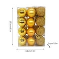 thumbnail image 5 of Honeeladyy Christmas Tree Ornaments 3cm Christmas Ball Holiday Decoration 24 Box Sets With Bright Matte Powder Electroplated Colored Hanging Ball Decorations, 5 of 7