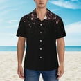 thumbnail image 4 of Lsque Sparkling Pink Night Sky pattern Hawaiian Shirt for Men, Unisex Summer Beach Casual Short Sleeve Button Down Shirts-X-Large, 4 of 9