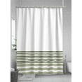 thumbnail image 5 of Fsddascl Sage Green Striped Shower Curtain Set - 48" x 72" Washable Bathtub Curtain with 12 Hooks, Modern Farmhouse Stripes Waterproof Fabric Stall Shower Curtains for Bathroom/Bathtub Décor, 5 of 6