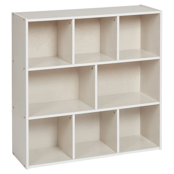 ECR4Kids Streamline 8-Compartment Single-Sided Storage Cabinet, 36in, Kids Furniture, White Wash