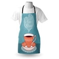 thumbnail image 4 of Tea Apron, Teatime Calligraphy with a Classic Victorian Style Cup Earl Grey Print, Unisex Kitchen Bib with Adjustable Neck for Cooking Gardening, Adult Size, Slate Blue Maroon, by Ambesonne, 4 of 4