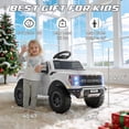 thumbnail image 3 of Conchico 12V Licensed Ford F150 Raptor Powered Ride-On Cars Toys with Remote & Durable Wheels for Kids, White, 3 of 8