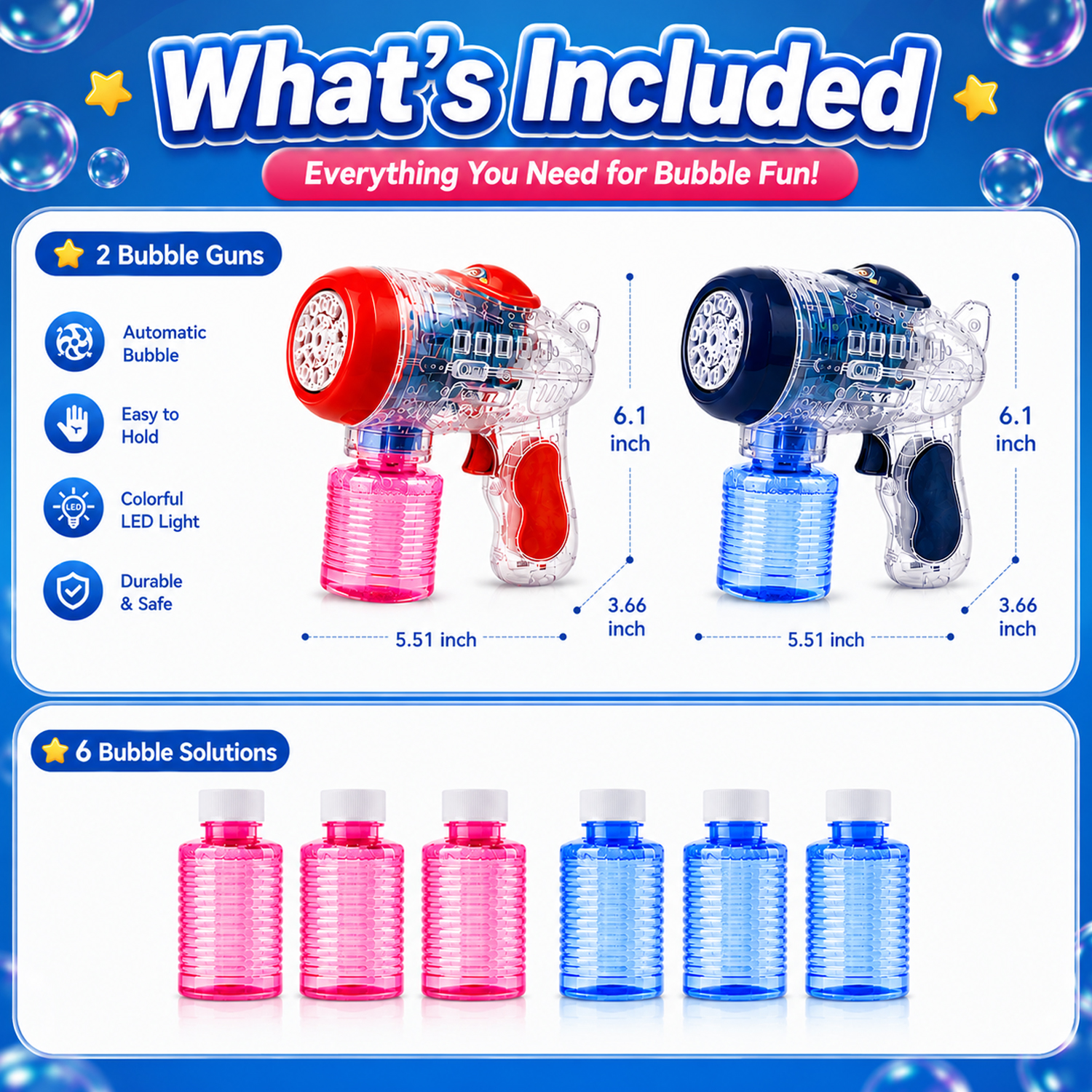 JoyStone 2-Pack Bubble Machine with LED Lights photo 2