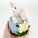 thumbnail image 5 of Figuras de huevos de conejito de Pascua, escultura de modelo animal, artesanía artística de resina para vitrina Verde, 5 of 9