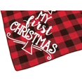 thumbnail image 3 of Première Bandana de Noël pour Chien, Foulard Chiot à Carreaux Rouges, 3 of 3