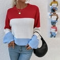 thumbnail image 1 of REDHOTYPE Pull-Over Long Ample Tricoté à Col Rond Manches Longues pour Femmes Hiver Chaud, 1 of 3