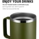 thumbnail image 4 of Taza de café de 12 oz con asa y tapa deslizante, vaso de viaje de acero inoxidable con asa, taza de camping con aislamiento al vacío de doble pared para secado frío y caliente, 4 of 5