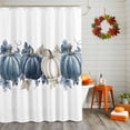 thumbnail image 2 of Shower Curtain 60"W x 72"L Thanksgiving Blue Fabric Shower Curtains Set with Hooks Water Repellent Bathroom Curtains Machine Washable Bathroom Accessories, 2 of 6