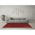 thumbnail image 3 of Ahgly Company Indoor Square Abstract Red Modern Area Rugs, 4' Square, 3 of 4