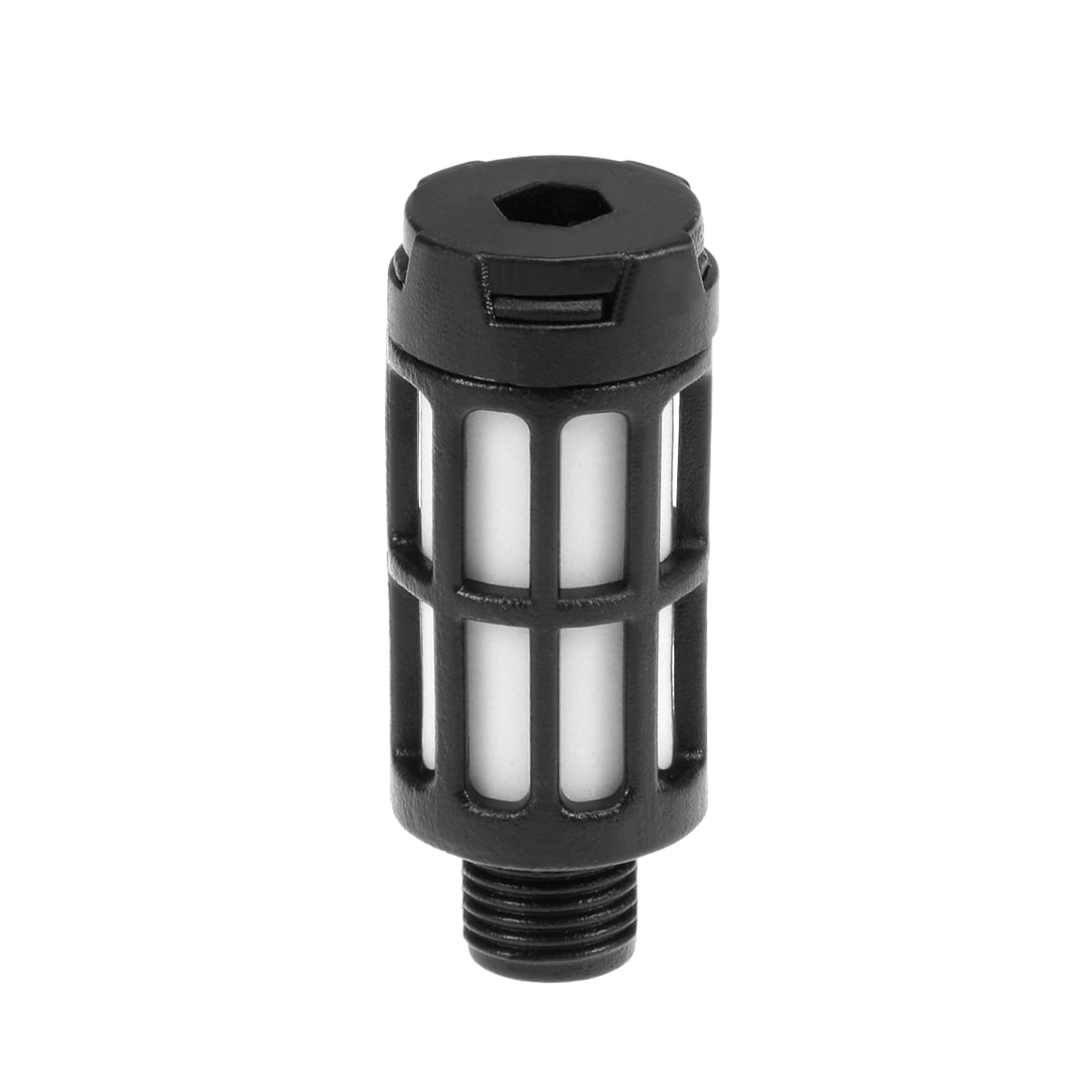 10pcs Plastic Pneumatic Muffler Exhaust Air Line 1/8 PT Black