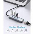 thumbnail image 2 of Adaptador USB 3.0 a Ethernet ABLEWE Hub USB 3.0 de 3 puertos, 2 of 7