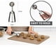 thumbnail image 4 of Cuchara para Helado de 5 cm, Juego de Cucharas para Helado con Gatillo Juego de Cucharas para Galletas Reutilizables de Acero Inoxidable, Cuchara para Galletas Cucharas esféricas con Gatillo, 4 of 5