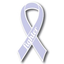 Magnet Me Up Support Esophageal and Stomach Cancer Survivor Periwinkle Ribbon Magnet Decal, 3.5x7 In, Vinyl Automotive Magnet