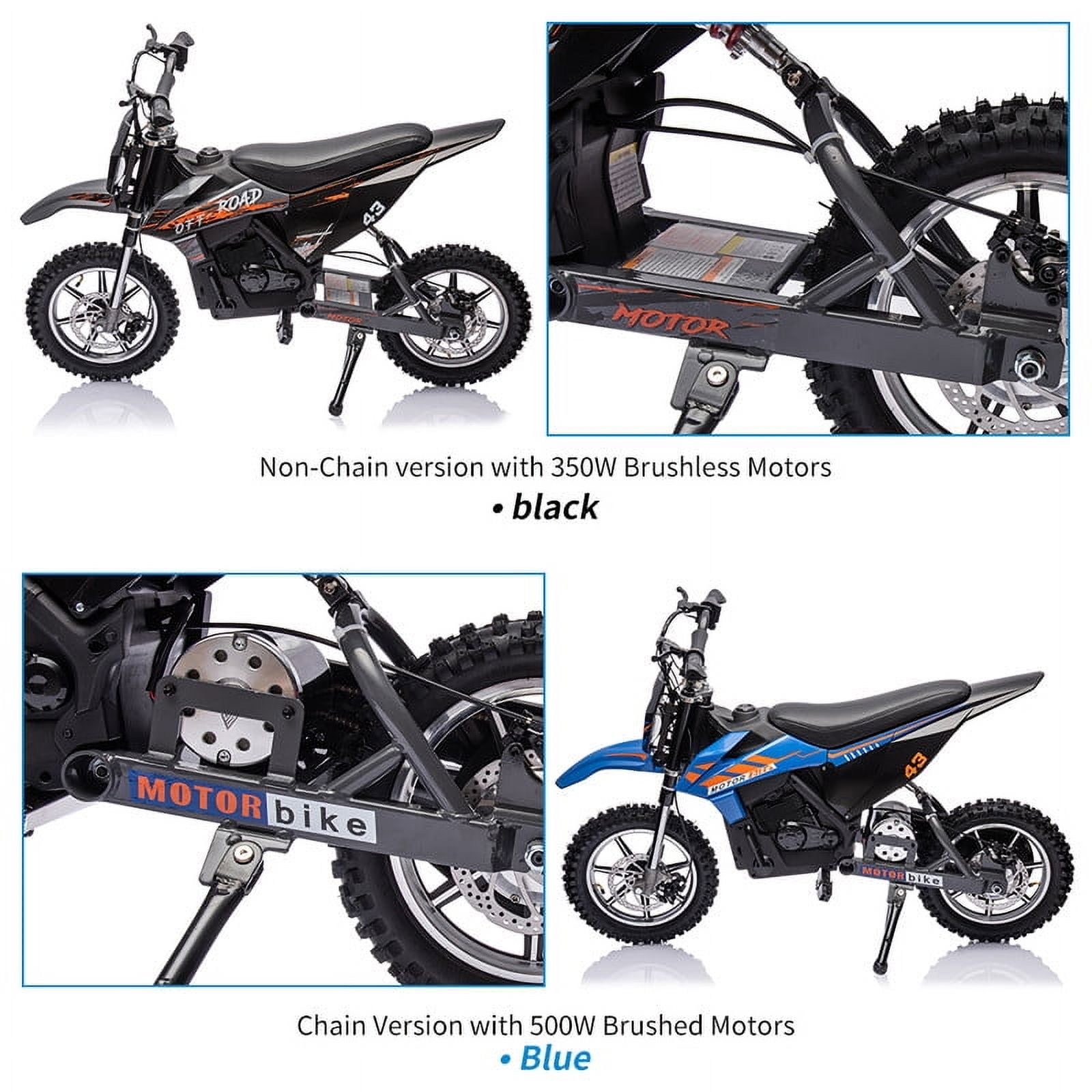 Electric 350w Dirt Bike for 14+ Teenagers - Black