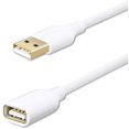 thumbnail image 1 of ccwonima 16.5ft/5m USB 2.0 Extension Cable,A Male to A Female Charging and Syncing USB Extender Cord for CCTV Security Camera/Webcam/Flash Drive/Hard Drive/Mouse/Printer/USB LED Light(White), 1 of 1