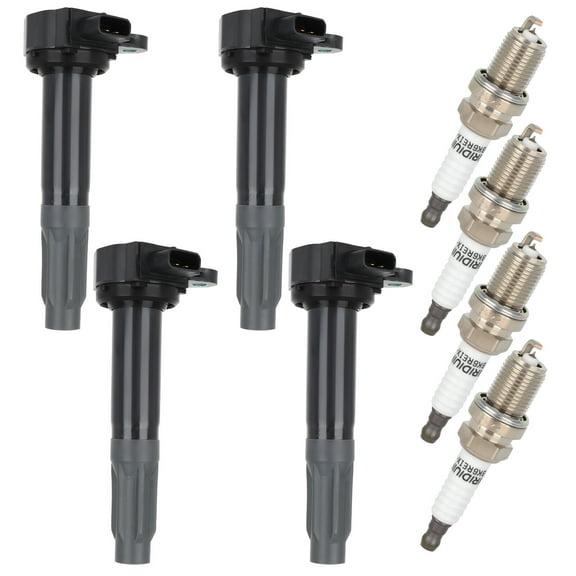 cciyu 4 ignition coils with 4 iridium Spark Plugs 2010 2011 2012 for Subaru Legacy Outback H4 2.5L 22433AA62A UF668 UF-668