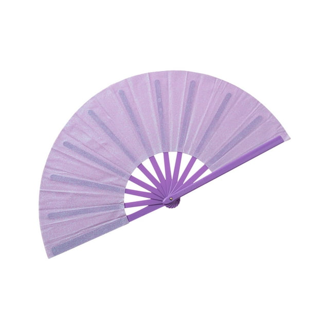 33cm Brillo Dorado Kung Fu Fan Artes Marciales Artes Marciales Danza Accesorio de Etapa de Entrenamiento de Costillas de Plástico Ligero con Bolsa de Almacenamiento para Adultos Niños