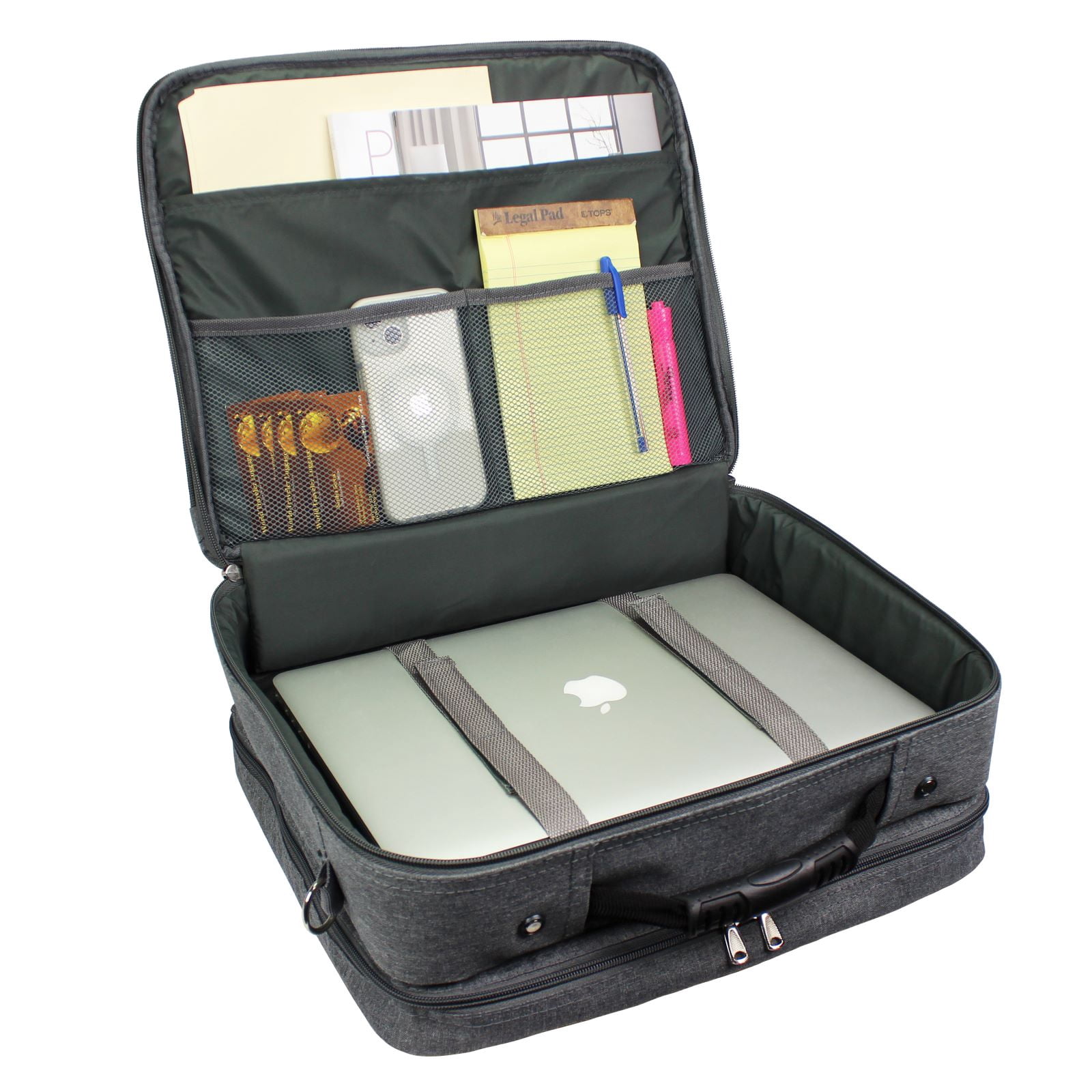 World Traveler Rolling 17-inch Laptop Case - Grey