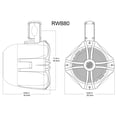 thumbnail image 5 of (4) Rockville RWB90W White 8" 300w Marine Wakeboard 360° Swivel Tower Speakers, 5 of 12