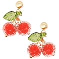 thumbnail image 4 of Cherry Earrings Creative Cherry Dangle Earrings 1Pair Women Fashion Accessory, 4 of 4