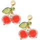thumbnail image 4 of Cherry Earrings Creative Cherry Dangle Earrings 1Pair Women Fashion Accessory, 4 of 4