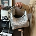 thumbnail image 2 of IELGY pleated crack underarm bucket bag, commuter shoulder oblique span fashion women's bag, 2 of 2