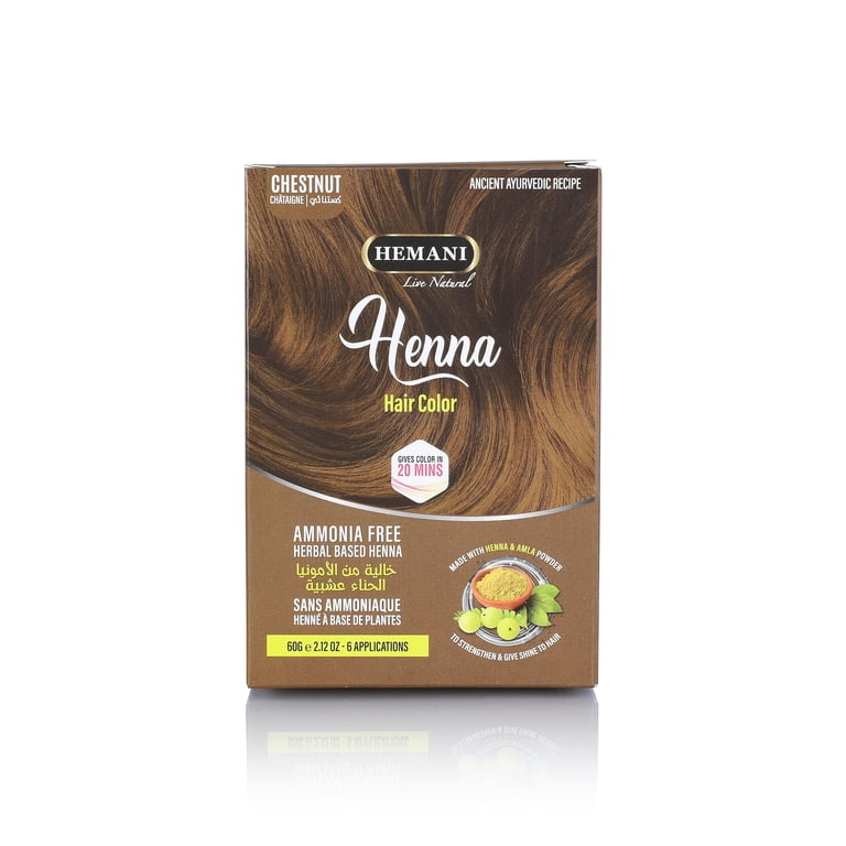HEMANI Hair Henna Color 2.12 OZ (60g) 6 Applications, Colors in 20