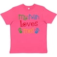 thumbnail image 3 of Inktastic My Nan Loves Me Gift Youth T-Shirt, 3 of 5