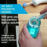 Sinus Rinse Kit by Tilcare - Perfect Nasal Irrigation Machine for Sinus & Allergy Relief - Electric Neti Pot for Sinuses & Stuffy Nose -  with a Blue Towel and 30 Salt Packs