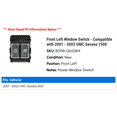 thumbnail image 2 of Front Left Window Switch - Compatible with 2001 - 2002 GMC Savana 1500, 2 of 2