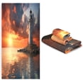 thumbnail image 7 of Coolnut 3 Piece Bath Towels Set, Super Soft Absorbent Sunset Light House Towels for Bathroom Gym Spa Hotel Decor Wash cloth, 7 of 7