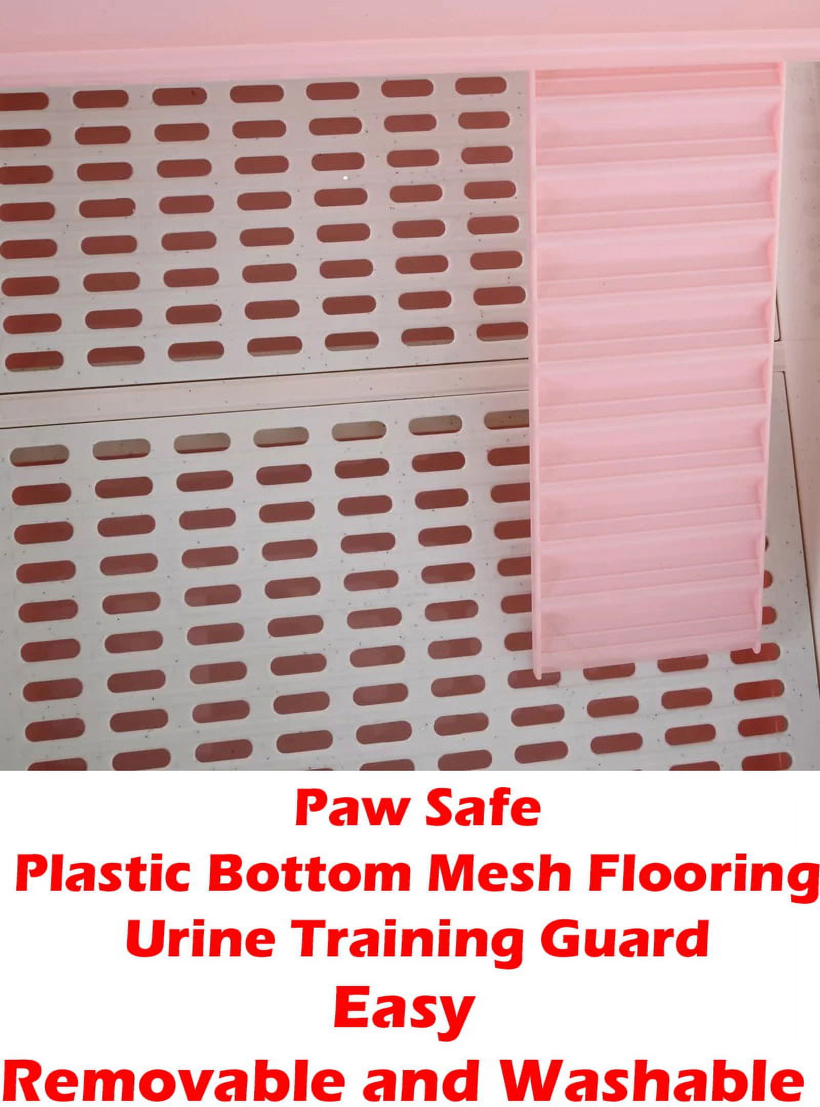 Pink X-Large 32”L 2-Level Indoor Small Animal Rabbit Guinea Pig Cage Easy Pull Out Washable Tray With Wheels