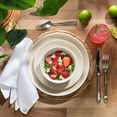 thumbnail image 2 of 12 Plastic Dishes | Outdoor Plate and Bowl Set in White | Service for 4 | RV Essentials, 2 of 9