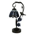 thumbnail image 4 of Dale Tiffany 1-Light Metal & Art Glass Table Lamp in Bronze/Blue, 4 of 7