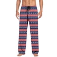 thumbnail image 2 of Conairie Mens Pajama Pants with Pockets Christmas Printed Mid Waisted Loose Fit Casual Pants with Drawstring and Comfortable Bottoms Sleep Lounge Long Pant Navy M, 2 of 5