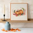 thumbnail image 3 of Ships Next Day Canvas Wall Art 10"x10", Orange Pumpkin Wood Framed Canvas Print Painting, Autumn Maple Leaf Thanksgiving Farm Ready to Hang Small Picture Wall Decor for Home Kitchen Nursery Office, 3 of 9