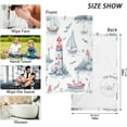 thumbnail image 3 of Coolnut 2 Pack Lighthouse Sailboat Hand Towel Cotton Ultra Soft and Highly Absorbent Face Towel Bath Decor Quick Drying Fingertip Towel 16x28 Inches Wash cloth, 3 of 7
