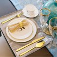 thumbnail image 4 of JOYWEI20-Piece Gold Silverware Set, Stainless Steel Square Flatware Cutlery Set for 4, Fancy Wedding Party Home Eating Utensils Tableware, Mirror Finish, Dishwasher Safe, 4 of 6