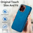 thumbnail image 6 of Case for Apple iPhone 11,Decase Shockproof Anti-Fingerprint Leather Skin-Friendly Cover Slim Fit Soft Phone Shell,for Apple iPhone 11 - Blue, 6 of 6