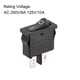 thumbnail image 3 of Interruptor de palanca mini barco negro para barco coche marino ON/OFF AC 250V/6A 125V/10A, 5 piezas, 3 of 4