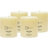 Mainstays 3" Pillar Vanilla Scented Candle, Set of 4