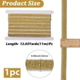 thumbnail image 2 of 11m x 15mm Glitter Gold Elastic Band Metallic Stretch Ribbon White Webbing Polyester Wide Flat Elastic Band for DIY Sewing Crafts Headband Pants Waistband Garment Clothes Accessories, 2 of 9