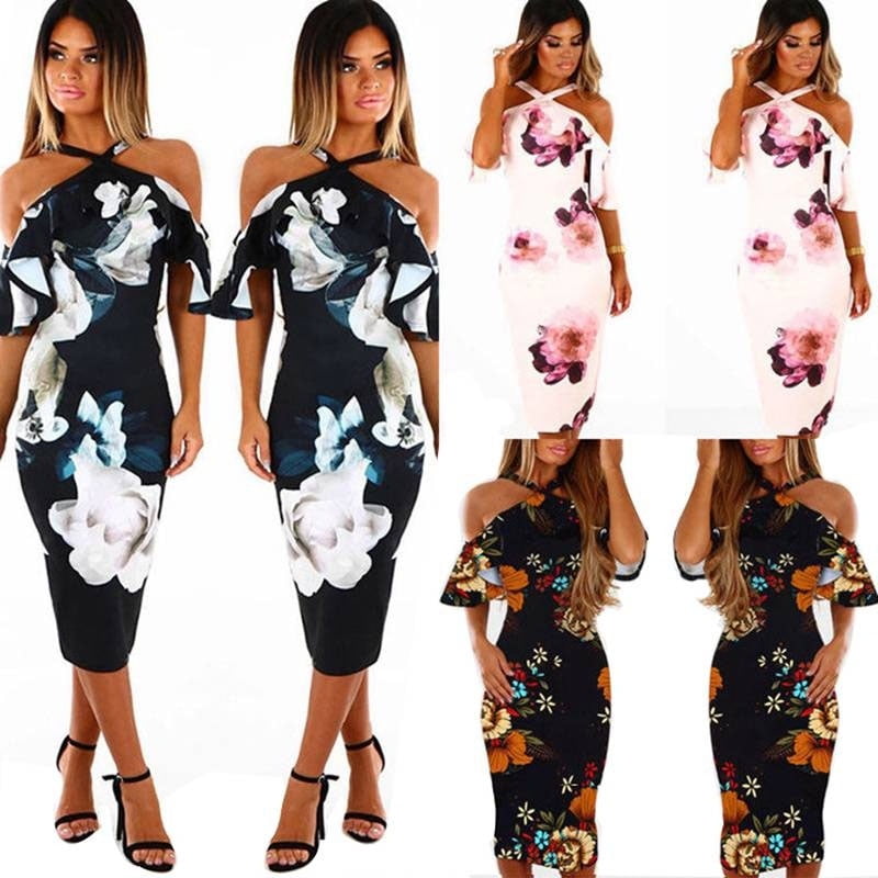 strapless halter dress