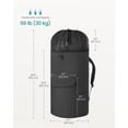 thumbnail image 6 of SONGMICS Laundry Bag,31.7 Gallons (120 L), Heavy-Duty, Large with Extendable Top, Oxford Fabric, Wide Shoulder Straps and Flap Pocket, Ink Black, 6 of 6