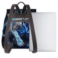 thumbnail image 3 of Fotbe Futuristic Blue Light White Tiger Mochila Bolso con Estampado para Mujer, Mochila Antirrobo de Nylon Impermeable, Bolsa Ligera de Hombro, 3 of 4